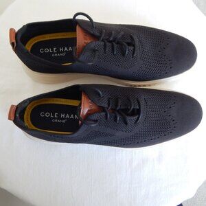 Cole Haan Men's Grand Plus Stitchlite Oxford C37367 Shoes Lace- Up Black Sze 9.5
